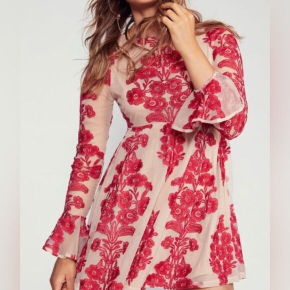 For Love and Lemons Temecula Embroidered Mini Dress - Picture 1 of 8